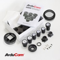 Set of 6 M12 lenses with an adapter for the Raspberry Pi HQ camera