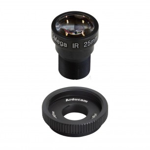 M2025ZM02 - Telephoto lens 20° 1/2.3″ M12 with adapter for Raspberry Pi HQ camera