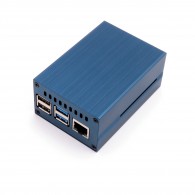 Metalowa obudowa do Raspberry Pi 4B, niebieska (z wentylatorem)