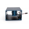 Metal case for Raspberry Pi 4B, blue (with fan)