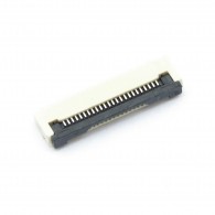 Złącze żeńskie ZIF FFC/FPC z zatrzask typu FLIP, raster 0,5mm, 24 pin, górny kontakt, poziome