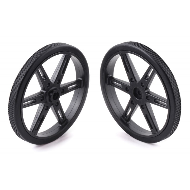 Pololu 70x8mm Wheels for Standard Servos with 5.8mm 25T Spline (Black)