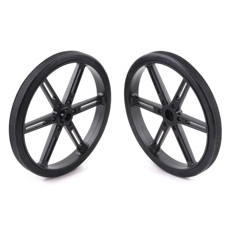 Pololu 90x10mm Wheels for Standard Servos with 5.8mm 25T Spline (Black)