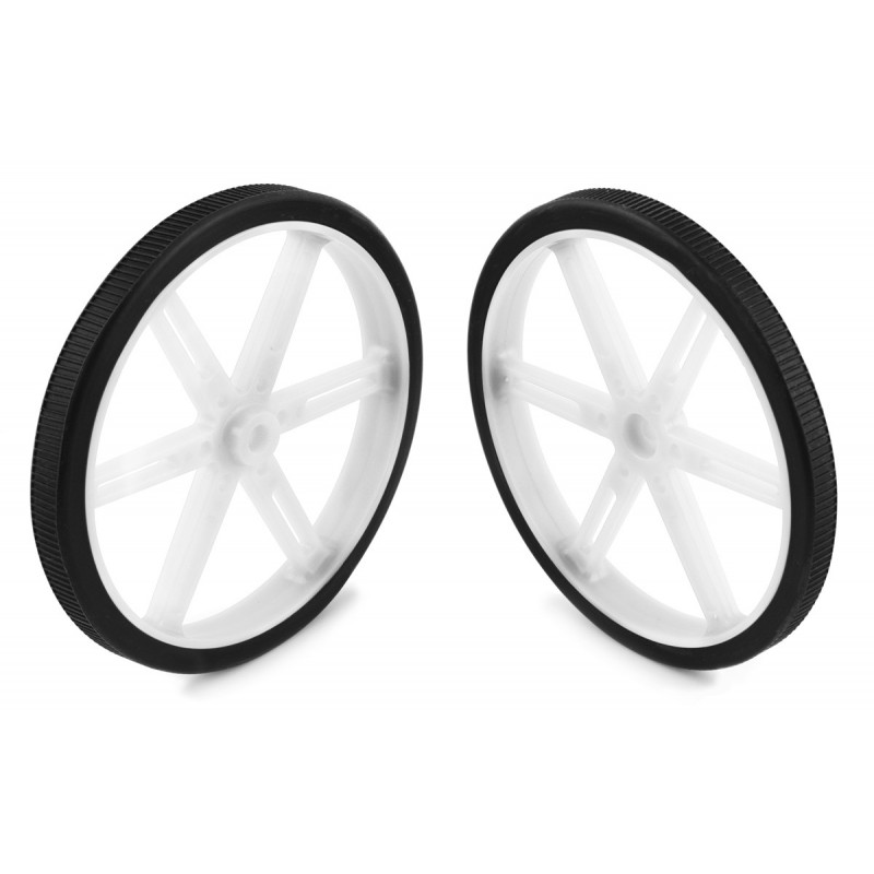 Pololu 90x10mm Wheels for Standard Servos with 5.8mm 25T Spline (White)