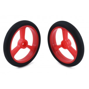 Pololu 40x7mm Wheels for Micro Servos with 4.8mm 20T Spline (Red)