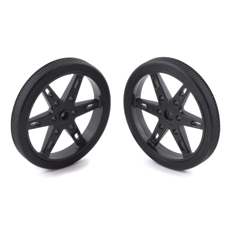 Pololu 60x8mm Wheels for Micro Servos with 4.8mm 20T Spline (Black)