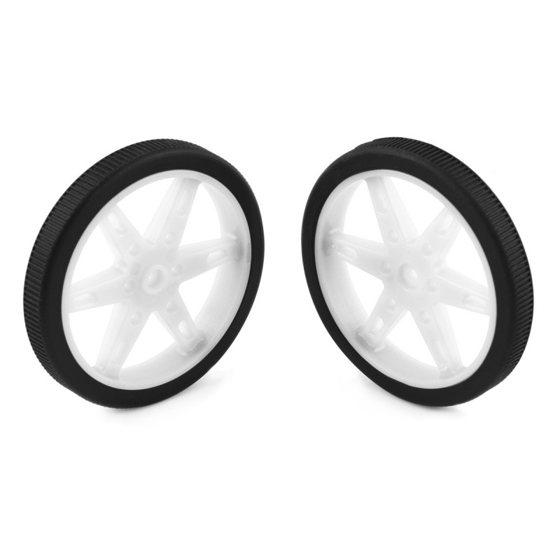 Pololu 60x8mm Wheels for Micro Servos with 4.8mm 20T Spline (White)