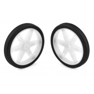 Pololu 60x8mm Wheels for Micro Servos with 4.8mm 20T Spline (White)