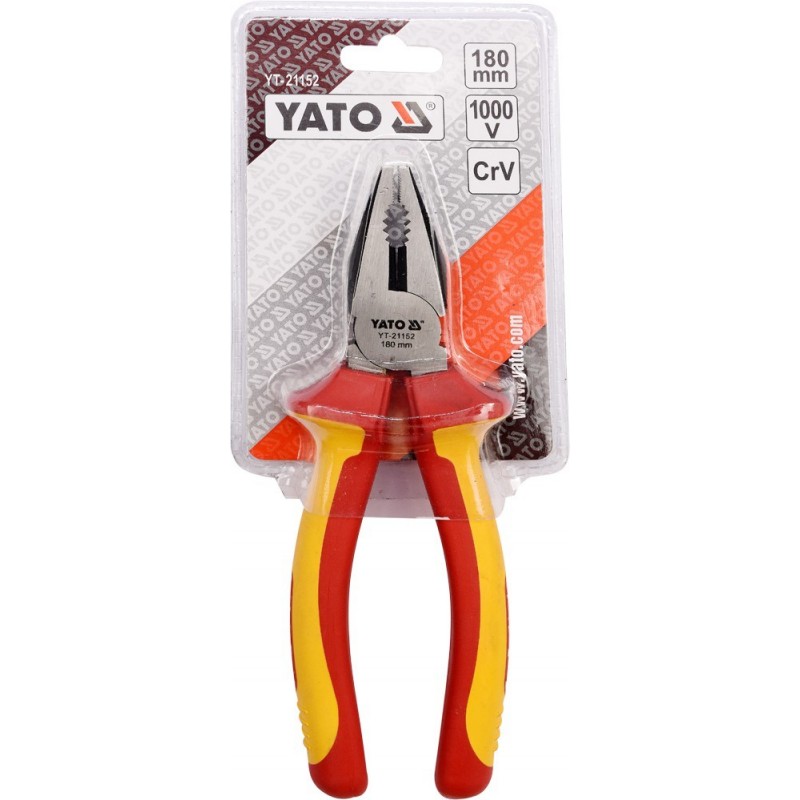 Плоскогубці VDE 180 мм - Yato YT-21152