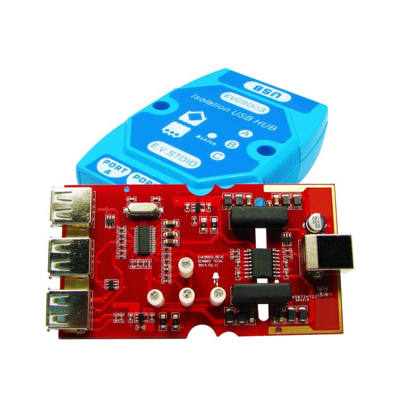 EVC9003 - 3-портовый изолированный USB-концентратор
