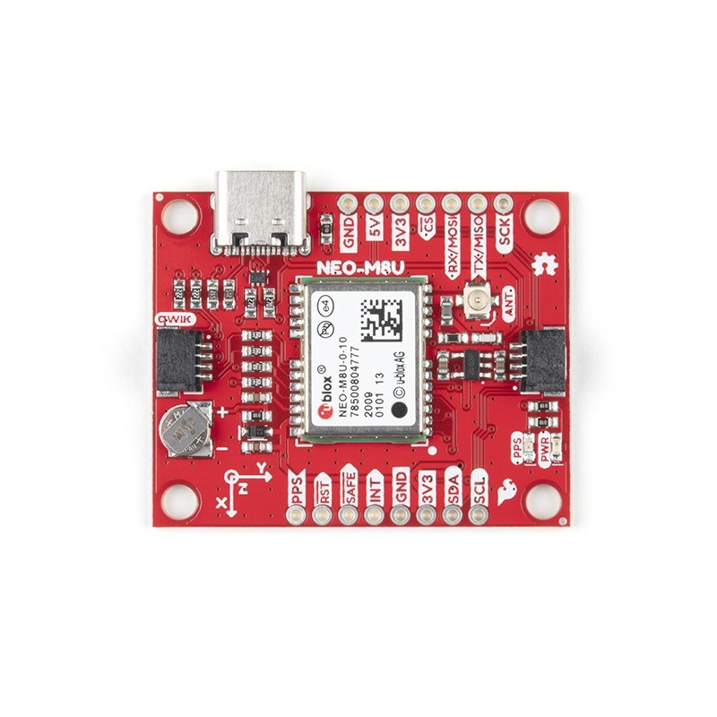 Qwiic GPS Dead Reckoning Breakout - GPS модуль з чіпом NEO-M8U (роз'єм U.FL)