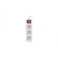 Power strip Lanberg 1.5m white 3 french sockets with circuit breaker