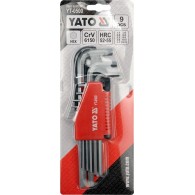 Hex key wrenches 1,5-10, set 9 pcs - Yato YT-0500