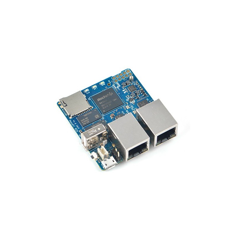 NanoPi R2S - Minicomputer with Rockchip RK3328 chip, Dual Ethernet and 1GB RAM
