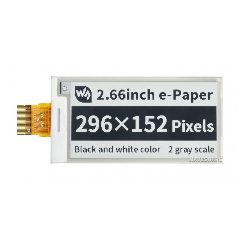 2.66inch e-Paper - Czarno-biały wyświetlacz e-Paper 2,66" 296x152