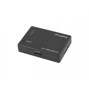 Switch video 3x HDMI, zasilanie micro usb + pilot Lanberg czarny