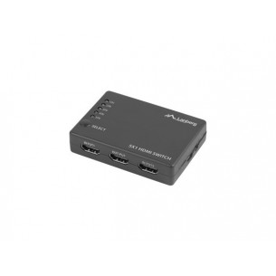 Switch video 5x HDMI, micro usb power supply + remote control Lanberg black