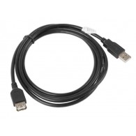 Przedłużacz USB-A M/F 2.0 1.8M czarny LANBERG Z24393