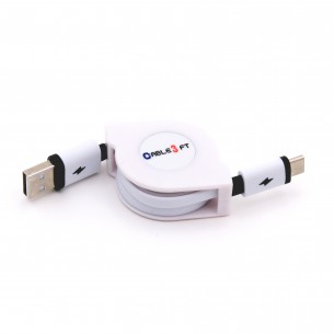Kabel USB A - USB C, zwijany, 100cm