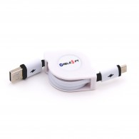 USB A - USB C cable, retractable, 100cm