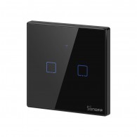 Sonoff T3EU2C TX - two-channel, touch light switch with WiFi and RF function (black)