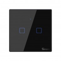 Sonoff T3EU2C TX - two-channel, touch light switch with WiFi and RF function (black)