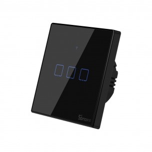 Sonoff T3EU3C TX - three-channel, touch light switch with WiFi and RF function (black)