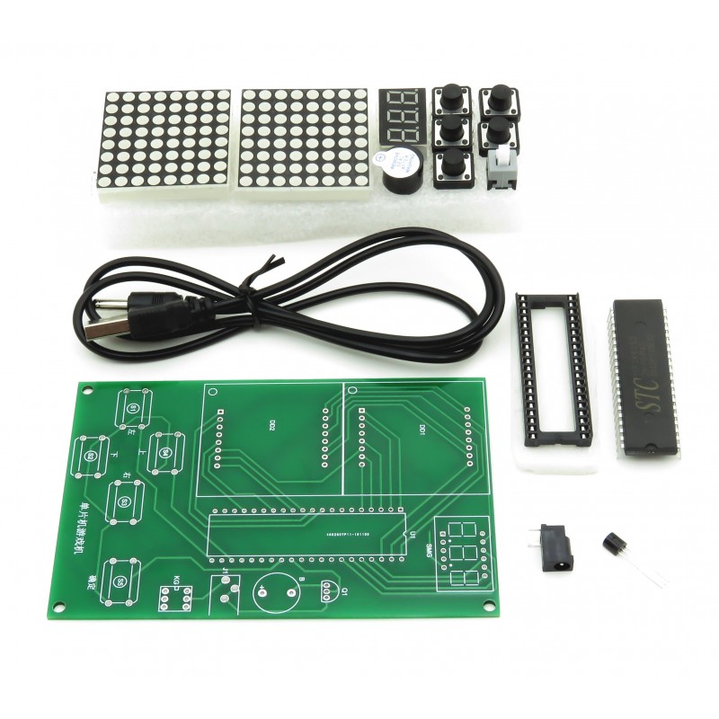 Game console with an LED matrix - a kit for self-assembly