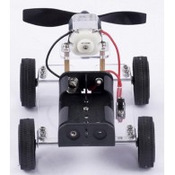 Vehicle powered by wind force - kit for self-assembly