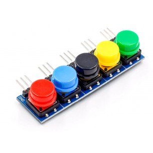 Module with 5 colored buttons