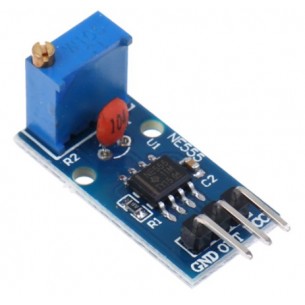 NE555 pulse generator module with adjustable frequency
