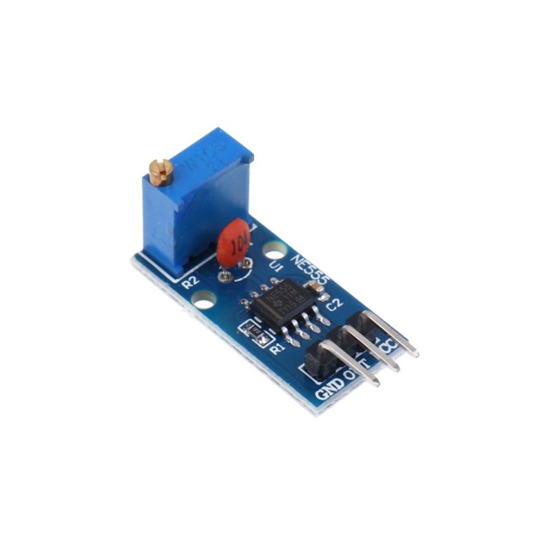NE555 pulse generator module with adjustable frequency