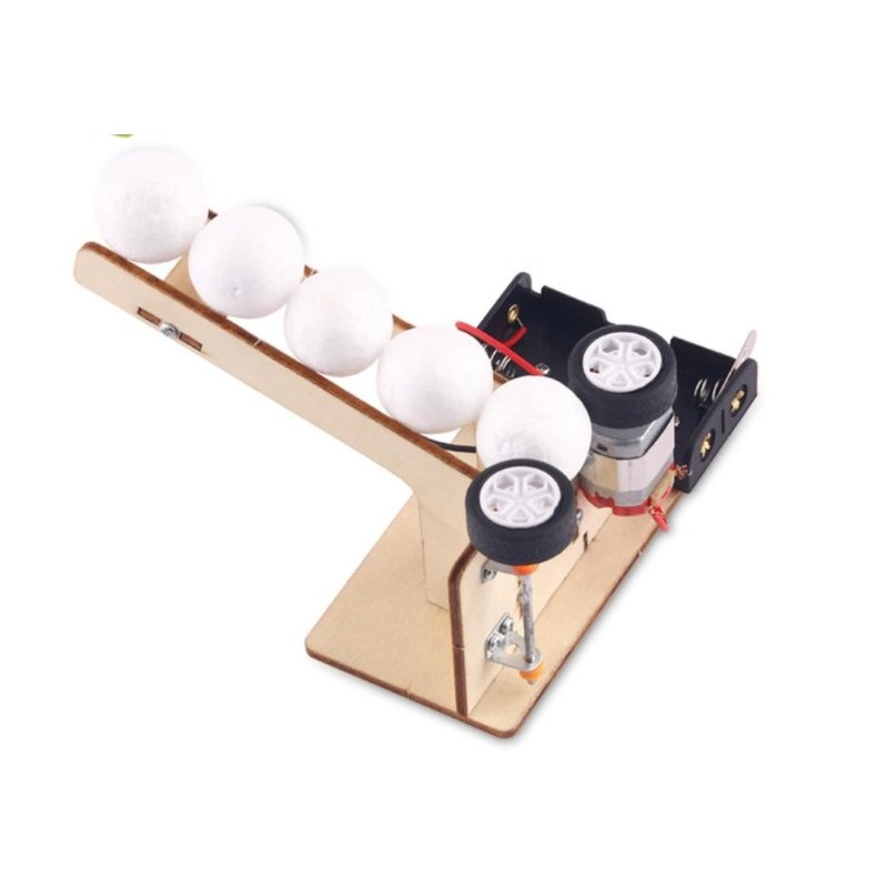 Electronic ball launcher - educational toy (kit for self-assembly)