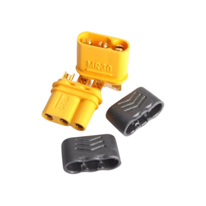 MR30 - 3-pin high-current connector (plug + socket + cover) - 5 pairs
