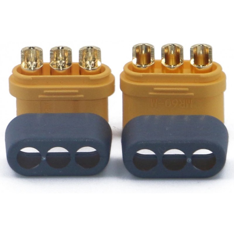 MR60 - 3-pin high-current connector (plug + socket + cover) - 5 pairs