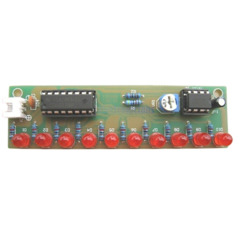 LSD-10 - module for learning electronics with NE555 and CD4017 circuit (kit for self-assembly)