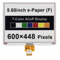 5.65inch e-Paper (F) - 7-color 5.65" 600x448 e-Paper display
