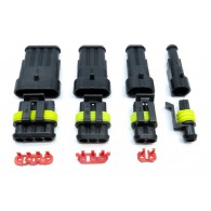 Waterproof electrical connectors 1, 2, 3 and 4 pin - set of 352 pieces
