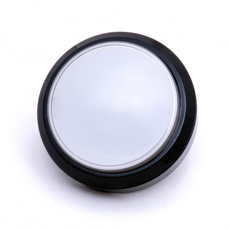 Big Round Push Button - duży, okrągły przycisk z podświetleniem LED, 100mm (biały)