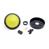 Big Round Push Button - a large, round button with LED backlight, 100mm (yellow)