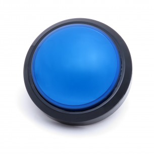 Big Round Push Button - duży, okrągły przycisk z podświetleniem LED, 100mm (niebieski)