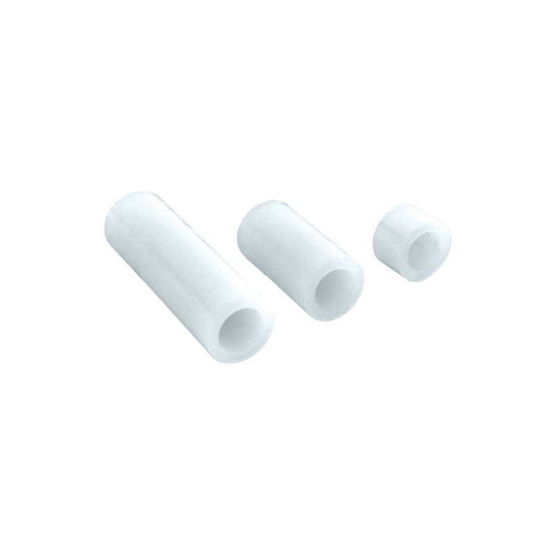 Spacer sleeve 5mm / 3.2mm, length 10mm, white polyamide