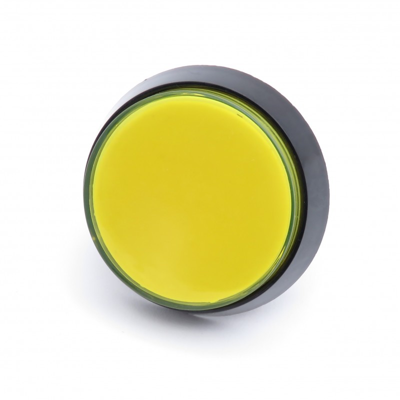 Arcade Button - duży, okrągły przycisk z podświetleniem LED, 60mm (żółty)
