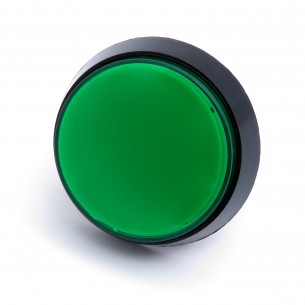 Arcade Button - duży, okrągły przycisk z podświetleniem LED, 60mm (zielony)