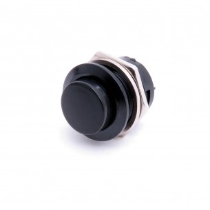 Momentary Push Button - round button 16mm (black)