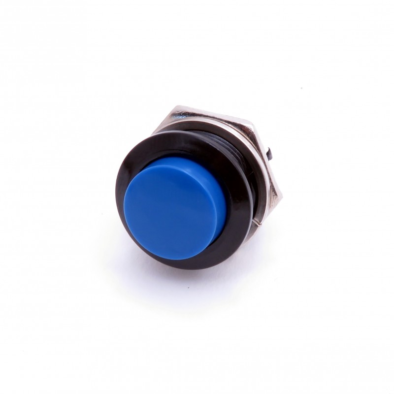 Momentary Push Button - round button 16mm (blue)