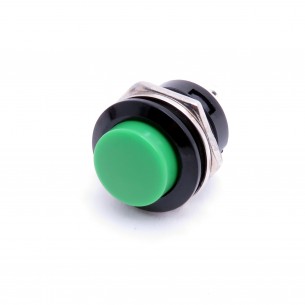 Momentary Push Button - round button 16mm (green)