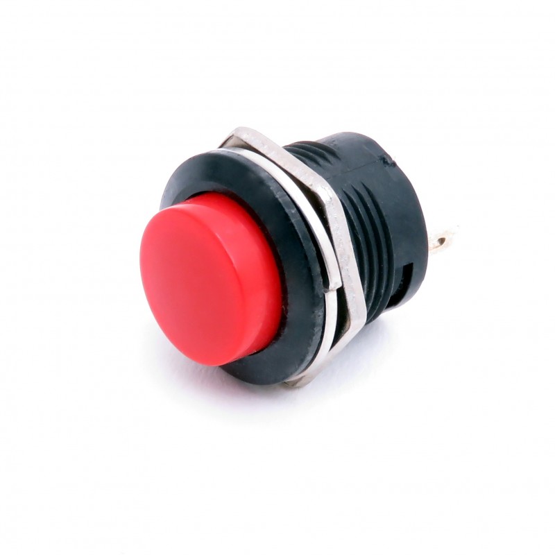 Momentary Push Button - round button 16mm (red)