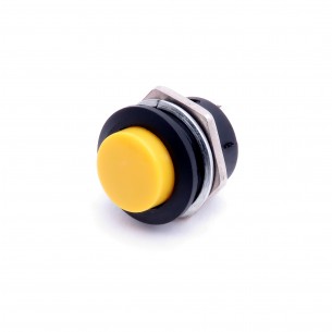 Momentary Push Button - okrągły przycisk chwilowy 16mm (żółty)