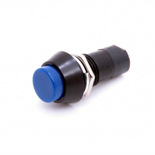 Self-locking Push Button - 12mm round bistable button (blue)